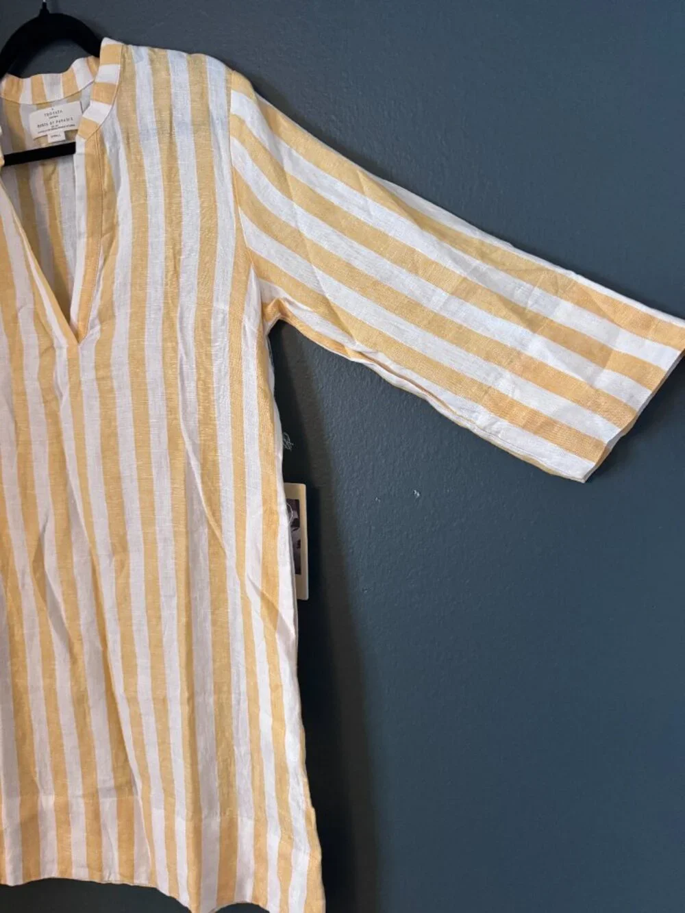 NWT Trovata Birds of Paradis Lucca Linen Stripe w/Pockets! - Picture 4 of 8